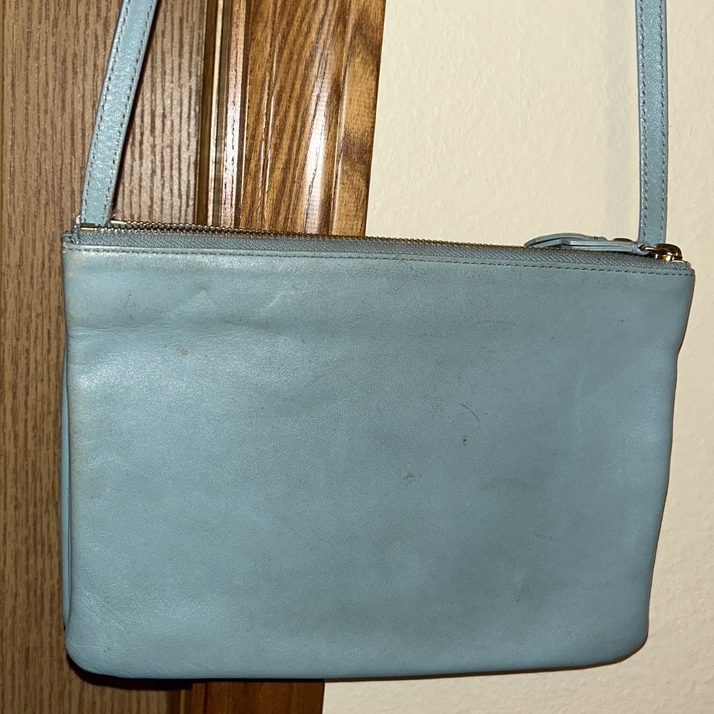 Celine large trio aqua leather Crossbody - Picture 5 of 11